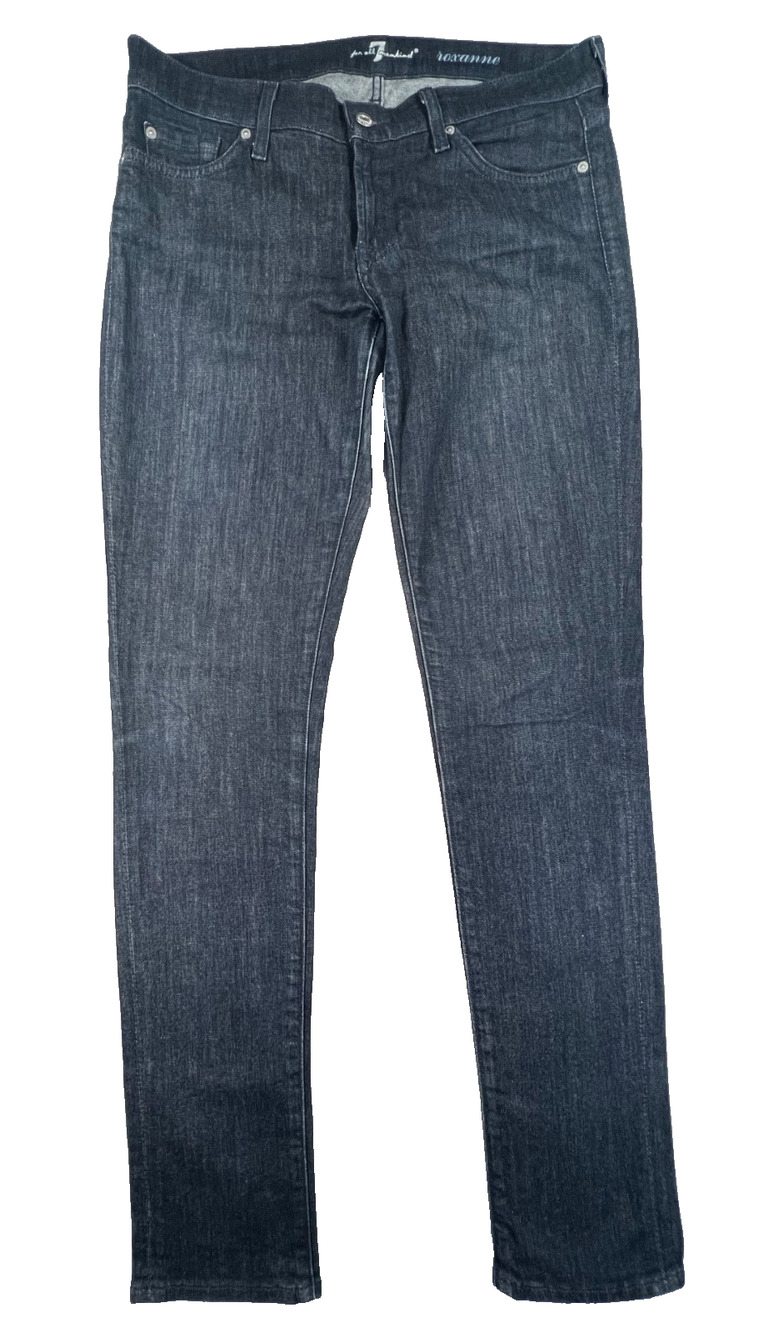 7 For All Mankind - Roxanne Mid-Rise Straight Jeans (Women's 31) - MSRP $175